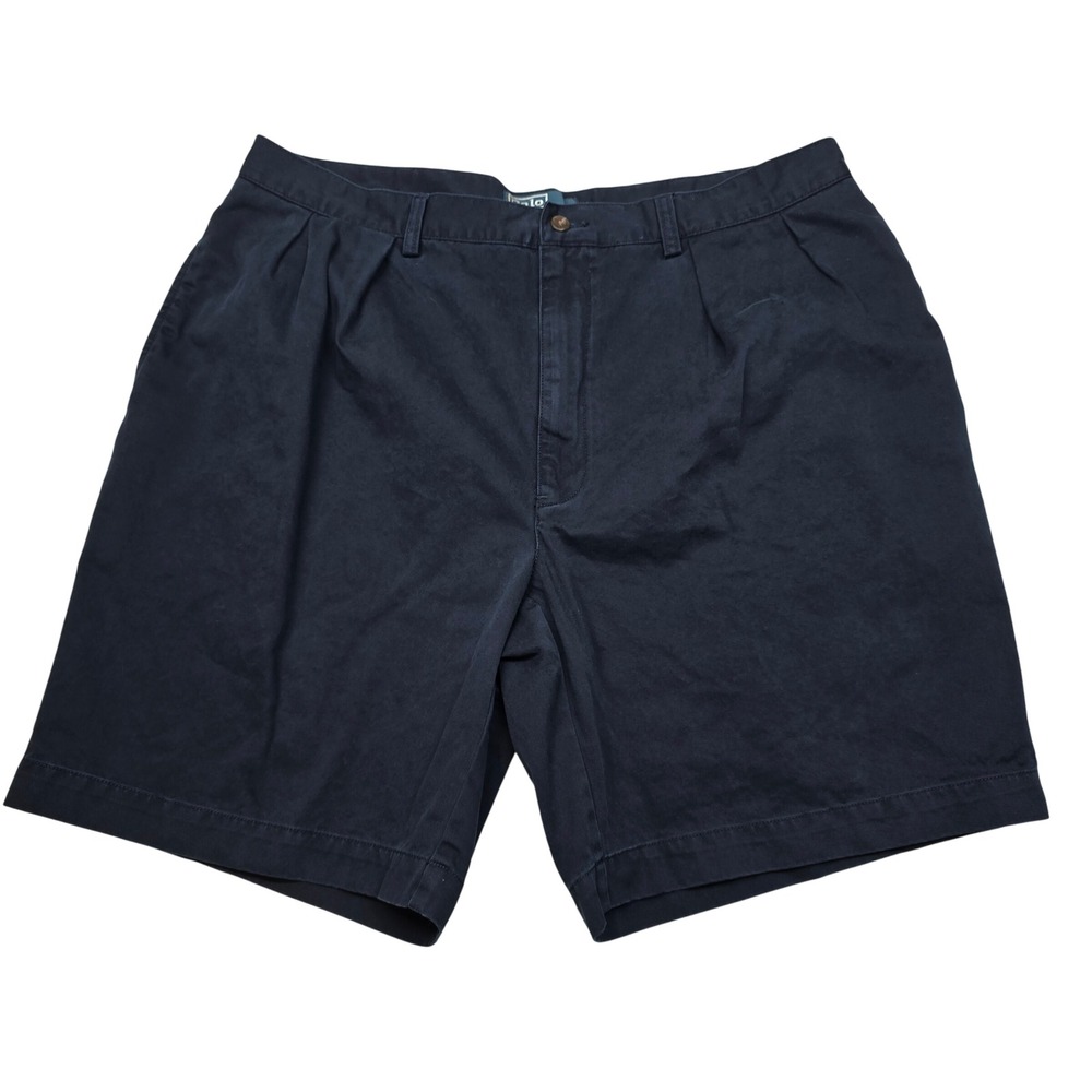 Polo Ralph Lauren Tyler Shorts Mens 38 (Tag 40) Navy Blue‎ Pleated Cotton